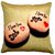 Welhouse I love u Mom  Dad Print Brown colour Cushion cover VLCU-001