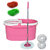 Cherrylite Smart Spin Pink Bucket With 2 Mop refills  2 Hand Dusters