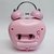 Pink Analog Alarm Clock, Kids Room Clock, Apple Shape Alarm Clock, Table Clock