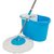 Floor Mop 360 Bucket 2 Heads Microfiber Spin Spinning Rotating Head Color May Vary