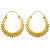 Samana Fashion Gold Brass & Copper Gold Plated Hoop For Women
