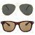 Zyaden Combo of 2 Aviator & Wayfarer Sunglasses