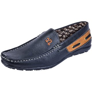 Messi Men Navy Loafers.