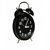 6th Dimensions Mute Quartz Movement Twin Bell Alarm Clock With Nightlight And Loud Alarm (Black)