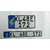bike number plate with blue ind flag