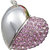 Microware Pink Metal Heart Shape 16 Gb Pen Drive JKL258