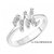 Vighnaharta initial ''M'' Alphabet (CZ)  Rhodium Plated Alloy Ring for Girls and Women - VFJ1189FRR16