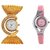 Women Fancy Combo Of Golden And Pink Analog Girls Watches