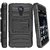 Advanced Layer Rugged Heavy Duty Cover for [ZTE N817 Case, ZTE Quest Cover, Ultra , Uhura Case][Clip Armor] With Kickstand & Holster Shell by Miniturtle - Black