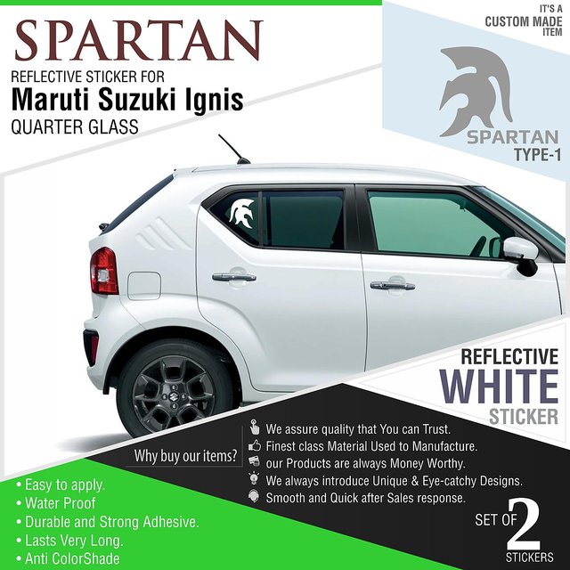 Buy Spartan Stickers for Maruti Suzuki Ignis- White Online @ ₹249 from ...