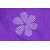 Idoleshop Embroidered Cotton Purple Floral Double Bedhseet With Two Pillow Covers