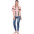 YALINA PLUS Women Combo of two Striped Half Sleeve Cotton Shirts