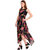 Westrobe Women Floral Printed Zig Zag Length Long Dress