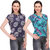 YALINA PLUS Women Combo of two Printed Cotton Short Sleeve Top