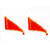 2 pcs Lal Flag/Jhanda For Pooja  Arti Size 1.5ft