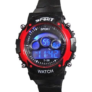 LCD Multi-function Digital Alarm Boy Kids Girl Sports Wrist Watch