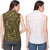 YALINA PLUS Women Combo of two Printed Court Collar Sleeveless Shirt