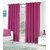 IDOLESHOP Polyester Pink Plain Long Door Curtains(9 feet in Height, Pack of 2)