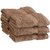 Welhouse India 6 piece 100 Cotton face towel set- Brown FCTN-001