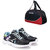 Lotto Portlane Subli Black  Sky Blue Running Sport Shoes With Gym Bag AR4784-040