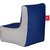 Biggie Comfy Bean chair BLUE WHITE  XXL Size Filled with Beans