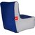 Biggie Comfy Bean chair BLUE WHITE  XXL Size Filled with Beans