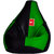 Biggie Bean Bag BLACK PARROT GREEN XXL Size Without Fillers - Cover Only