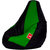 Biggie Bean Bag BLACK PARROT GREEN XXL Size Without Fillers - Cover Only