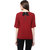 Miss Chase Women's Maroon Round Neck Half Sleeves Basic Solid/Plain Top