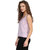 Miss Chase Women's Purple Round Neck Sleeveless Basic Solid/Plain Top