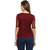 Miss Chase Women's Maroon Round Neck Half Sleeves Basic Solid/Plain Top