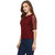Miss Chase Women's Maroon Round Neck Half Sleeves Basic Solid/Plain Top