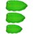 Hua You Banana Leaf Shape South Indian Dinner Lunch Serving Melamine Plastic Platter Plate For All Occasions - 3 Pcs (1