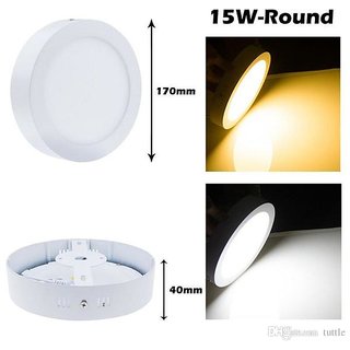 SNAP LIGHT LEDSurface Light 15W Ceiling Light (White) ( Round)- Pack of 1