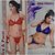 Multicolor Pack Of 2 Net Bra/Panty Set Lace(Bust Size 30-36 Adjustable) Free Size
