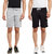 HAIG-DOT Men's Light Grey Cotton Shorts Combo (Pack of 2)