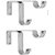 Smart Shophar Double SS Bracket Support Strong for 2 Curtain Rod 2 Pc