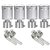 Smart Shophar Curtain bracket Stainless Steel 4 Pc Finial Hp With Support