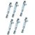 Smart Shophar Square Section Tower Bolt 6 Pcs Stainless Steel 8 Inches Silver