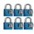 SmartShophar Num Lock 6 Pc Zinc Padlock 3 Digit Medium