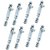 Smart Shophar Square Section Tower Bolt 8 Pcs Stainless Steel 8 Inches Silver