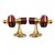 SmartShophar Zinc Curtain Bracket Hardware 2 Pc. Wine Gold Finish Diamond