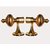 SmartShophar Zinc Curtain Bracket Hardware 2 Pc. Gold Finish Sapphire