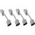 Smart Shophar Zinc Door Stopper 5 Inches Vanilla Nickel Silver pack of 4