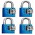 SmartShophar Num Lock 4 Pc Zinc Padlock 4 Digit Medium