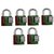 SmartShophar Num Lock 6 Pc Zinc Padlock 4 Digit Medium