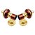 SmartShophar Zinc Curtain Bracket Hardware 2 Pc. Wine Gold Finish Sapphire