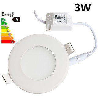 Snap Light 3W Round Led Ceiling Light - Warm White (Pack of 1)