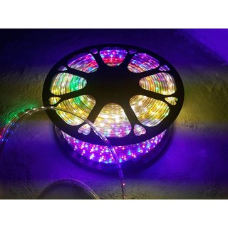 Snap light 5 Meter Waterproof LED Rope Light - Multicolor With Blinking Adapter