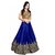 Dwarkesh fashion Minaxi blue taffeta silk Semi Stichhed Lehenga Choli 1